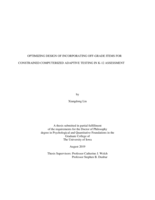Optimizing design of incorporating off-grade items for constrained computerized adaptive testing in K-12 assessment