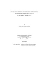 The influence of whistle register phonation exercises in conditioning the second passaggio of the female singing voice