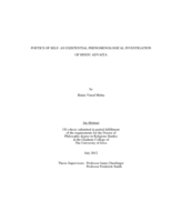 Poetics of self: an existential phenomenological investigation of Hindu Advaita