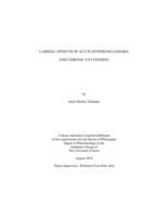Cardiac effects of acute hyperinsulinemia and chronic fat feeding