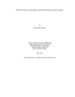 The self, social networks, and psychological well-being