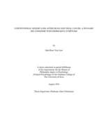 Unintentional weight loss after head and neck cancer: a dynamic relationship with depressive symptoms