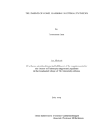 Treatment of vowel harmony in optimality theory