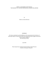 When a law degree is not enough: the necessity of a second professional degree for lawyers