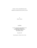 Ethnic voting and representation: minority Russians in post-Soviet states