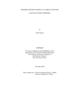 Impaired decision making as a risk factor for college student drinking