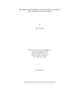 Becoming-professional: notes on the university and the production of MFAs