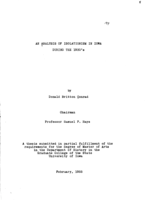 An analysis of isolationism in Iowa during the 1930's