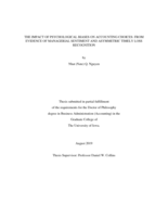 The impact of psychological biases on accounting choices: from evidence of managerial sentiment and asymmetric timely loss recognition