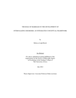 The role of marriage in the development of internalizing disorders: an integrated conceptual framework