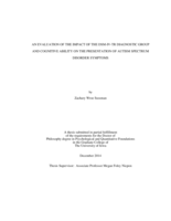 An evaluation of the impact of the DSM-IV-TR diagnostic group and cognitive ability on the presentation of Autism Spectrum Disorder symptoms