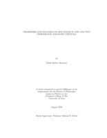 Properties and dynamics of spin waves in one and two dimensional magnonic crystals