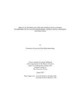 Impact of technology-infused interactive learning environments on college professors’ instructional decisions and practices