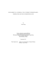Development of a numerical tool to predict hydrodynamics, temperature and TDG in hydropower flows