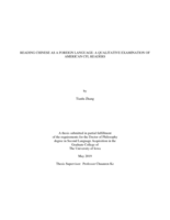 Reading Chinese as a foreign language: a qualitative examination of American CFL readers