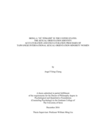 Being a “Nǚ Tóngzhì” in the United States: the sexual orientation identity acculturation and enculturation processes of Taiwanese international sexual orientation minority women