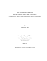 Affective learning experiences influence positive interactions with anxiety: comprehensive musicianship with seventh grade jazz students