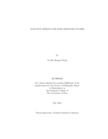 Adaptive designs for dose response studies