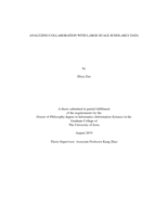 Analyzing collaboration with large-scale scholarly data