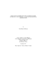 Taking stock of higher education governing boards, governance, and governing: a case for organizational amorphousness