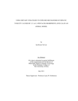 Using dietary strategies to explore mechanisms of hepatic toxicity caused by 3,3',4,4',5-Pentachlorobiphenyl (PCB 126) in an animal model