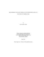 Measurement of elastic modulus of PUNB bonded sand as a function of temperature