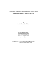 A collection of Peruvian and other South American folk songs adapted for teaching violoncello
