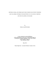 Heteroglossia and persuasive discourses for student writers and teachers: Intersections between out-of-school writing and the teaching of English