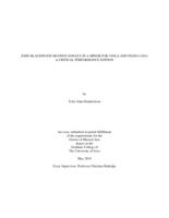 John Blackwood McEwen Sonata in A minor for viola and piano (1941): a critical performance edition