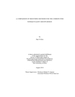 A comparison of smoothing methods for the common item nonequivalent groups design