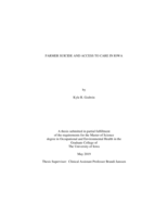 Farmer suicide and access to care in Iowa