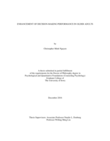 Enhancement of decision-making performance in older adults