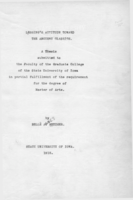 Lessing's attitude toward the ancient classics