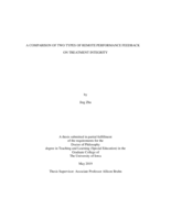 A comparison of two types of remote performance feedback on treatment integrity