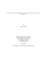 Effect of time and temperature on the color stability of dental composite