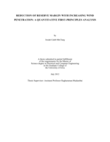 Reduction of reserve margin with increasing wind penetration: a quantitative first-principles analysis