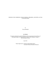 Hedging the commons: google books, libraries, and open access to knowledge