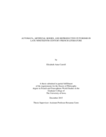 Automata, artificial bodies, and reproductive futurisms in nineteenth-century French literature