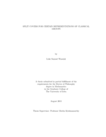 Split covers for certain representations of classical groups
