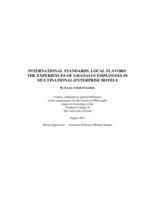 International standards, local flavors: the experiences of Ghanaian employees in multinational-enterprise hotels