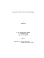 Analytical and pedagogical approach to the Sonatine for piano by Donald Martin Jenni