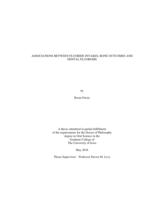 Associations between fluoride intakes, bone outcomes and dental fluorosis