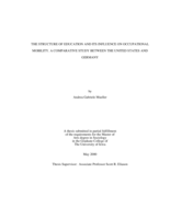 The structure of education and its influence on occupational mobility: a comparative study between the United States and Germany