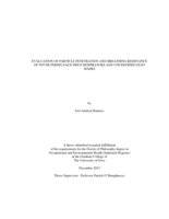 Evaluation of particle penetration and breathing resistance of N95 filtering face-piece respirators and uncertified dust masks