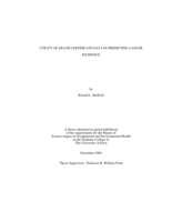 Utility of death certificate data in predicting cancer incidence
