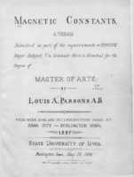 Magnetic constants