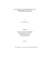 Second language acquisition of Bulgarian object clitics: a test case for the interface hypothesis