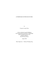 Authoritarian governance in China