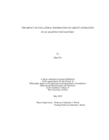 The impact of collateral information on ability estimation in an adaptive test battery