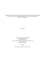 Representations of diversity and inclusion: unpacking the language of community engagement in higher education using critical discourse analysis